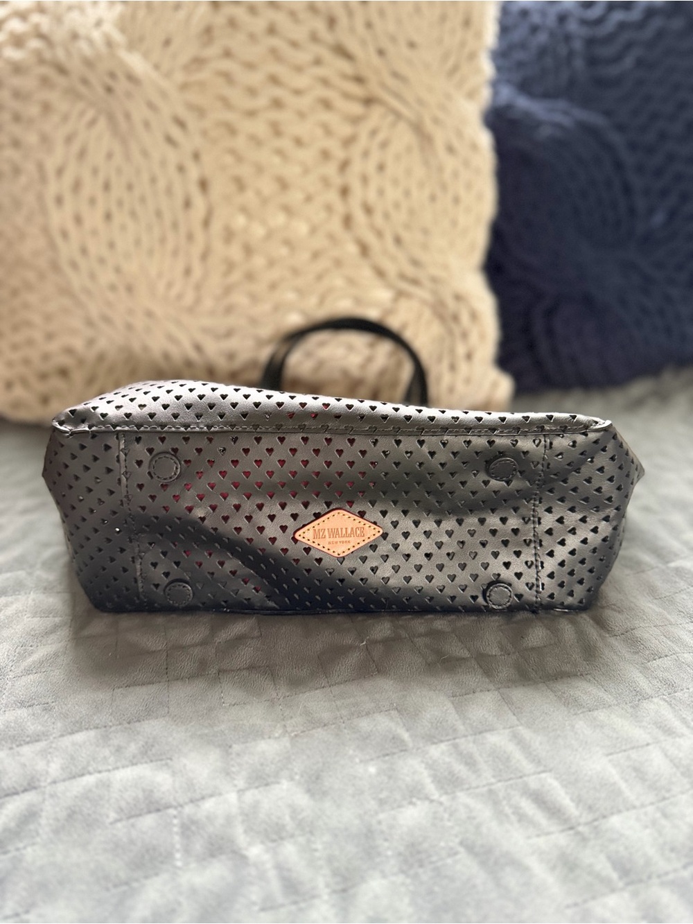 MZ Wallace Leather Valentine's Tote (limited edition!) with Heart Pouch - Picture 3 of 4
